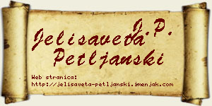 Jelisaveta Petljanski vizit kartica